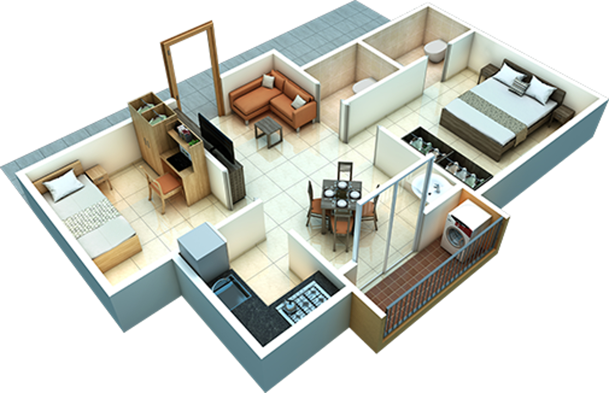 3DFloorPlan of Urbanrise Jubliee Residences