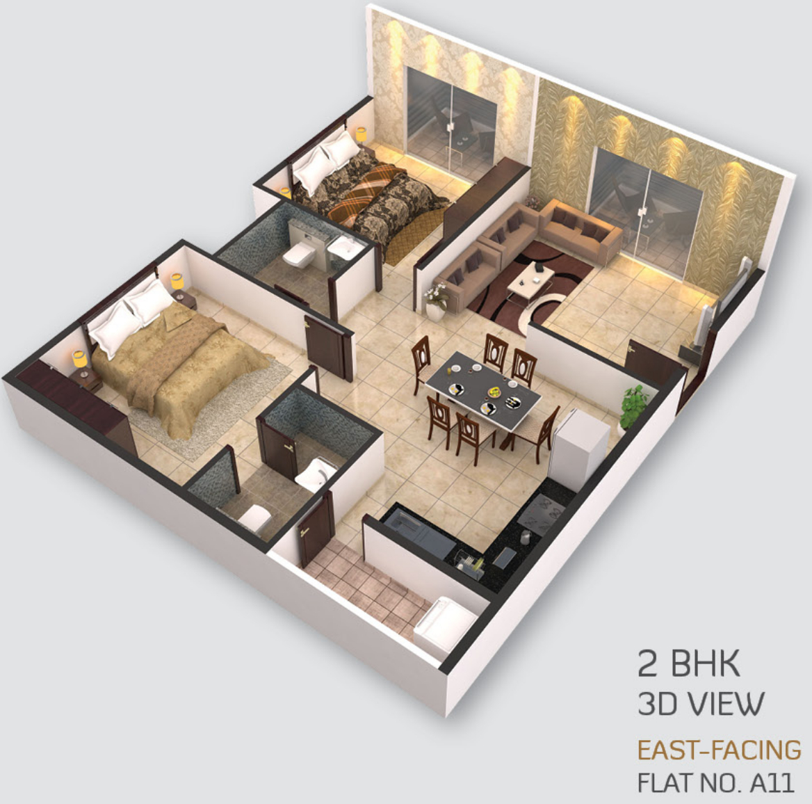 3DFloorPlan of Vaishno Solitaire