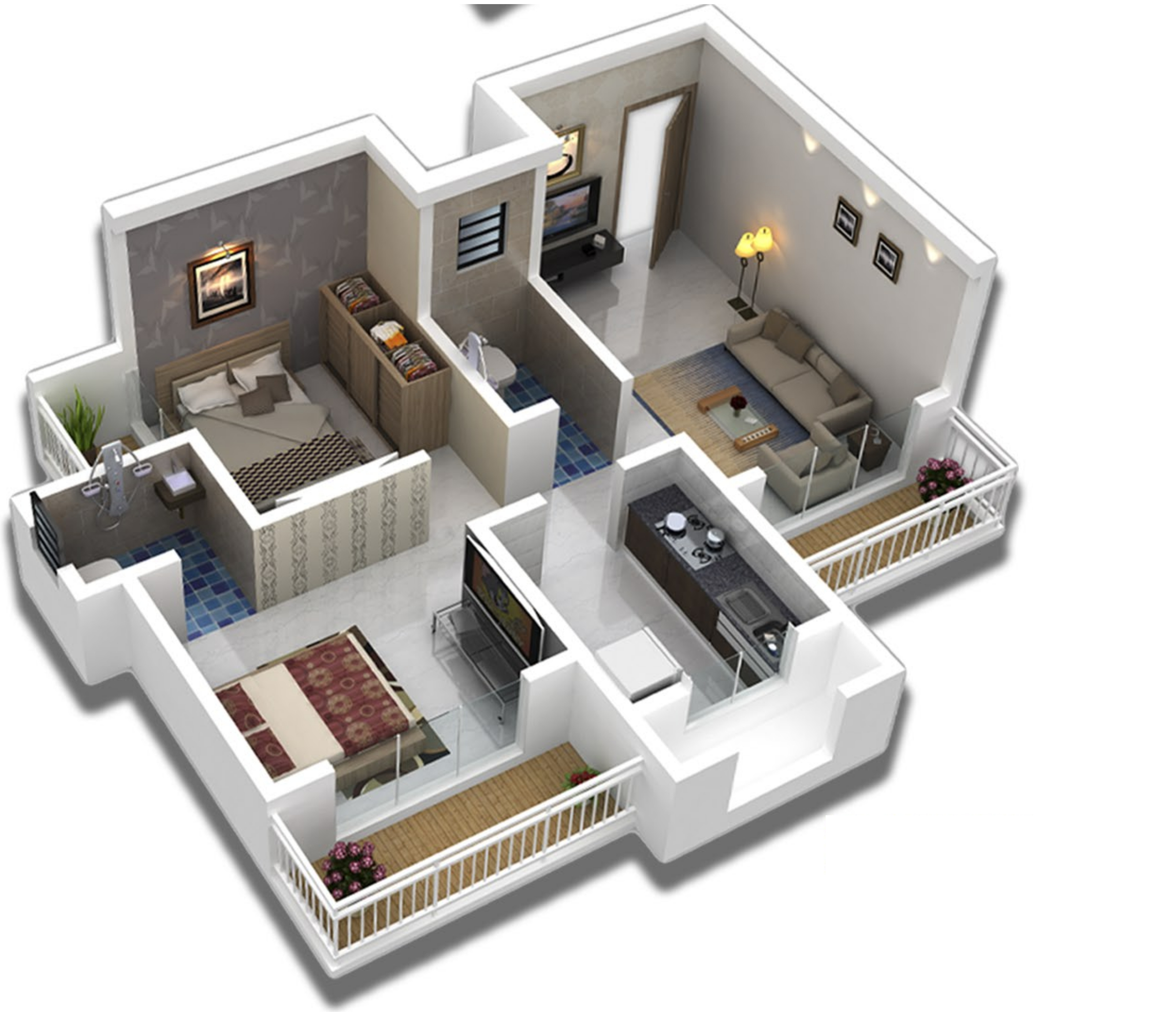 3DFloorPlan of Green Park Residency