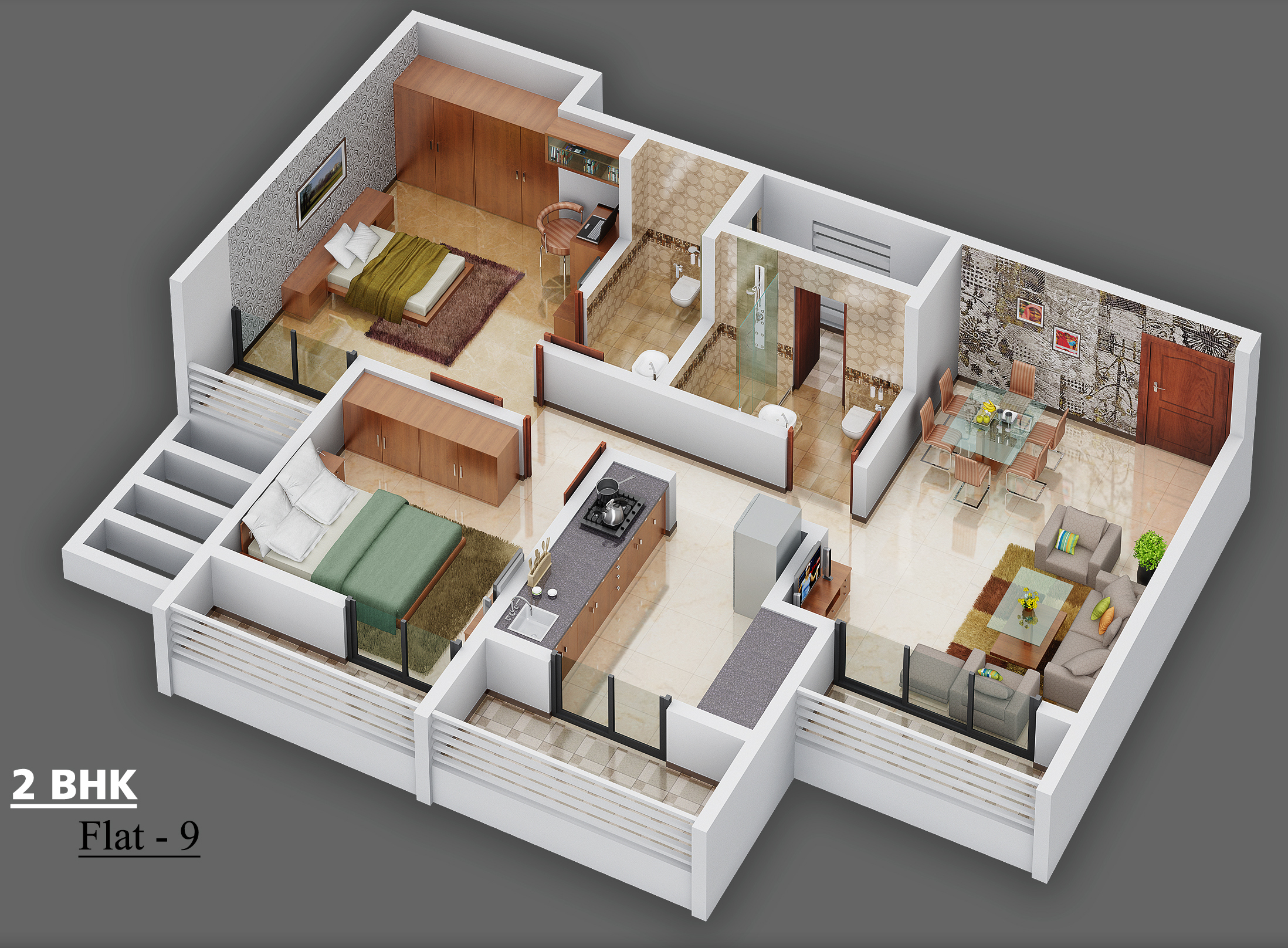 3DFloorPlan of Sai Shrushti Heritage
