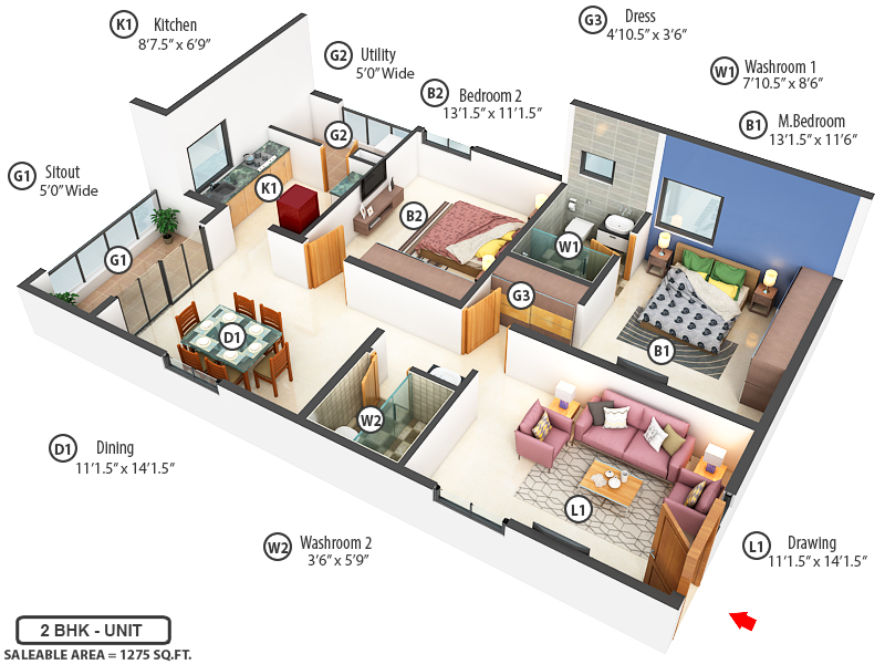 3DFloorPlan of My Home Krishe