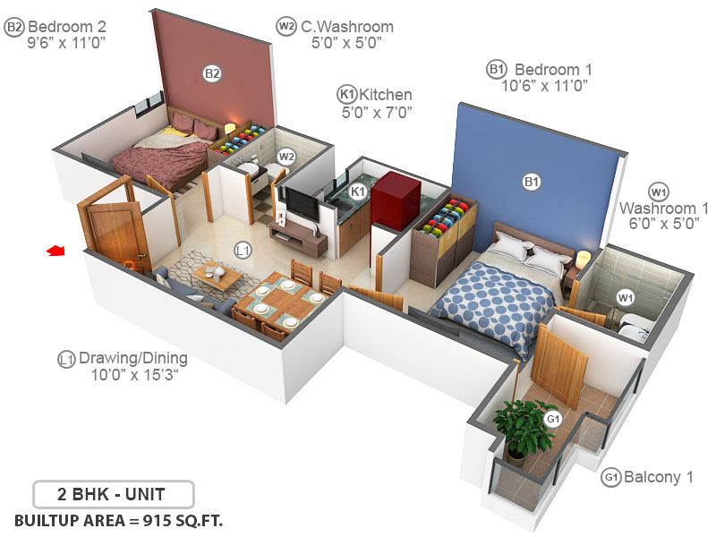 3DFloorPlan of Creators Gayatri Vatika
