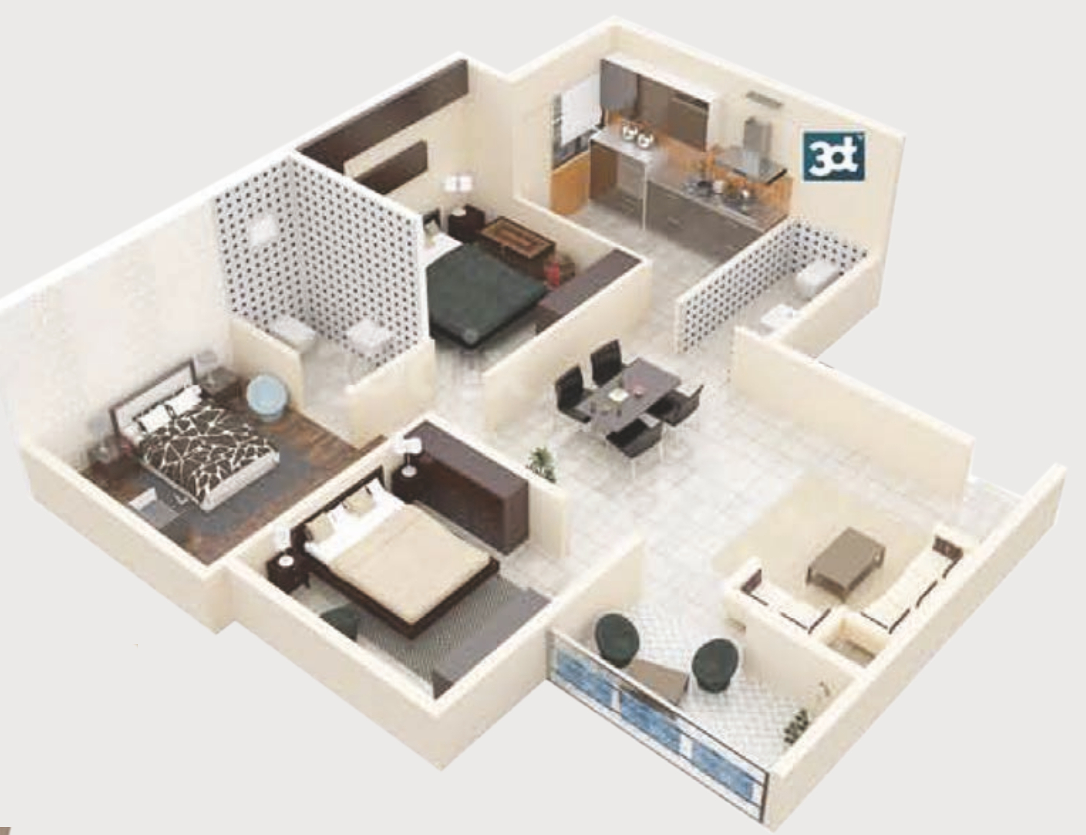 3DFloorPlan of Sriven Rag Meridian