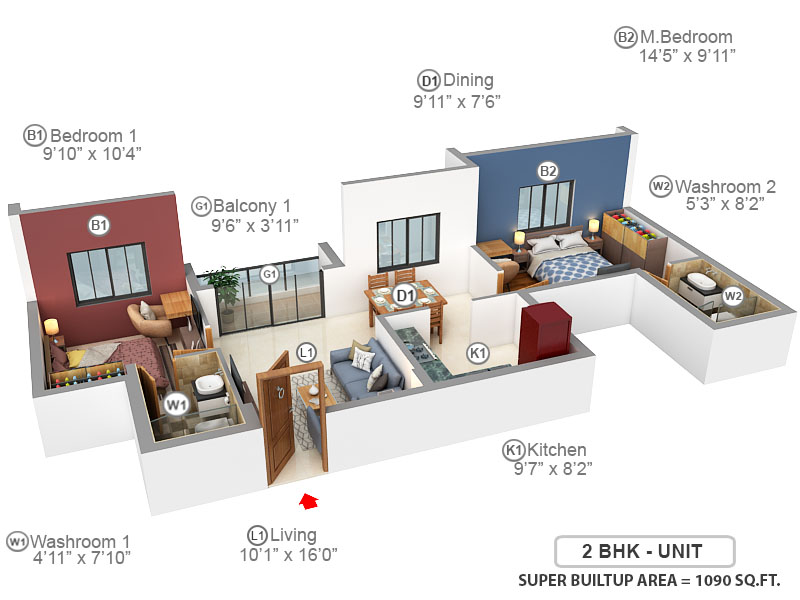 3DFloorPlan of Fomra Hues