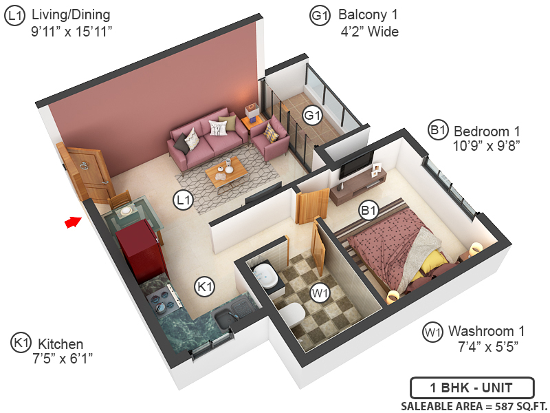 3DFloorPlan of Olympia Opaline
