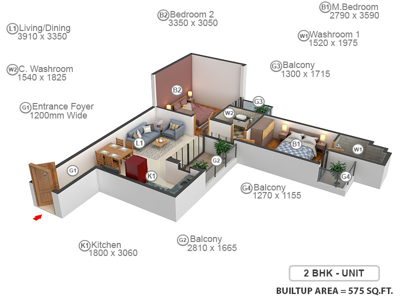 3DFloorPlan of Imperia Aashiyara
