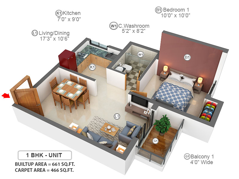 3DFloorPlan of Prestige Willow Tree
