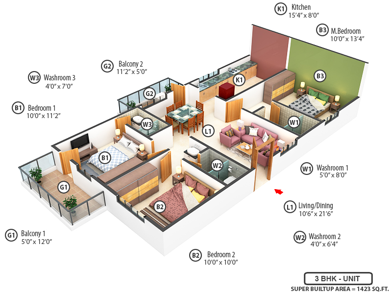 3DFloorPlan of Multi Infinite