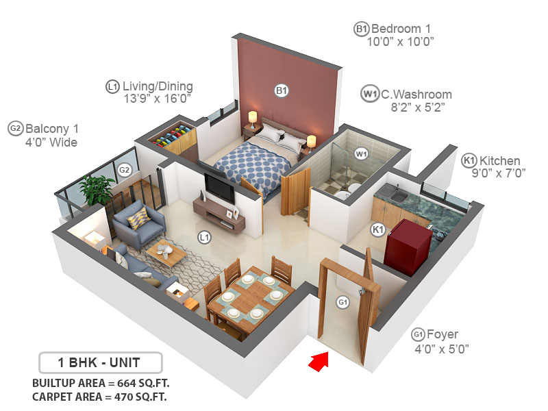 3DFloorPlan of Prestige Willow Tree