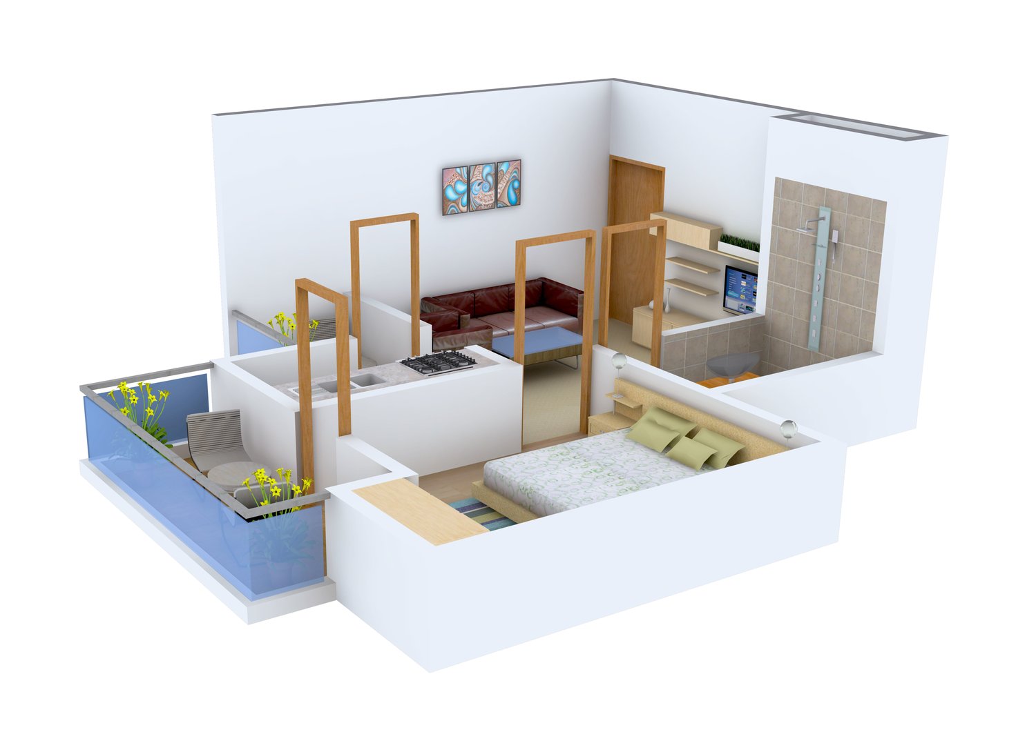 3DFloorPlan of Nilkanth Hills Upvan