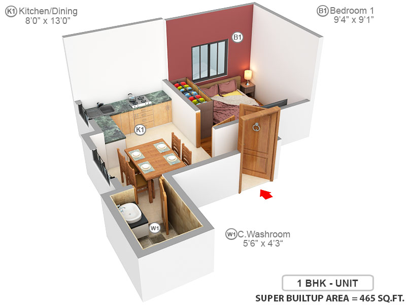 3DFloorPlan of MCK Pratibha