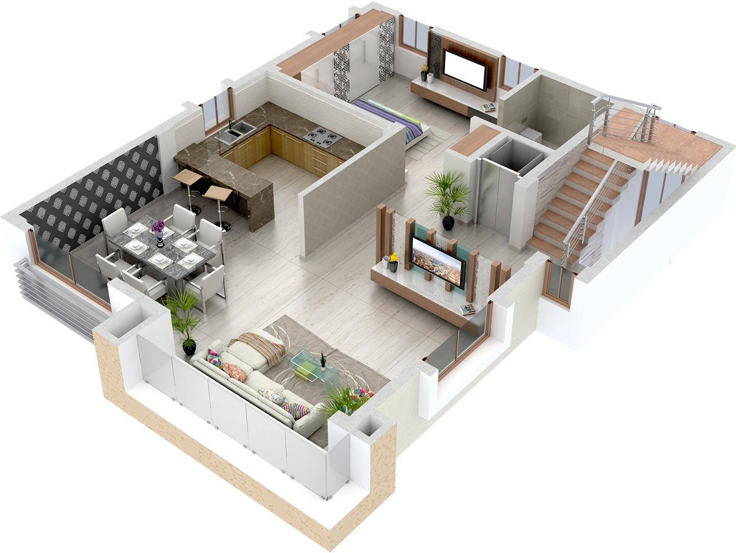 3DFloorPlan of Narula Homes Aurovilla