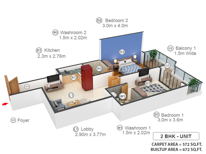 3DFloorPlan of Pyramid Elite