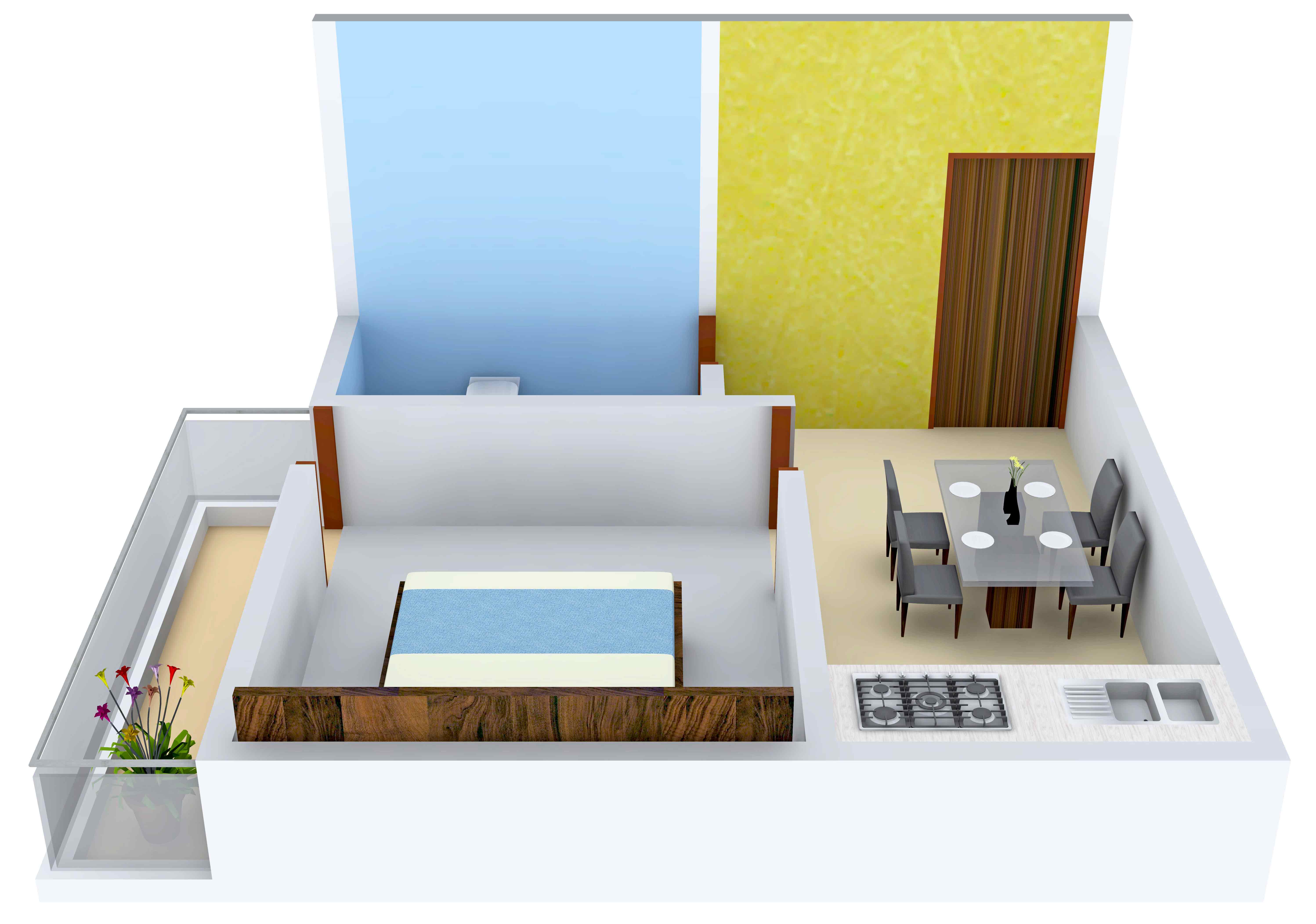 3DFloorPlan of Siddhi Vinayak Vinayak Apartment 3