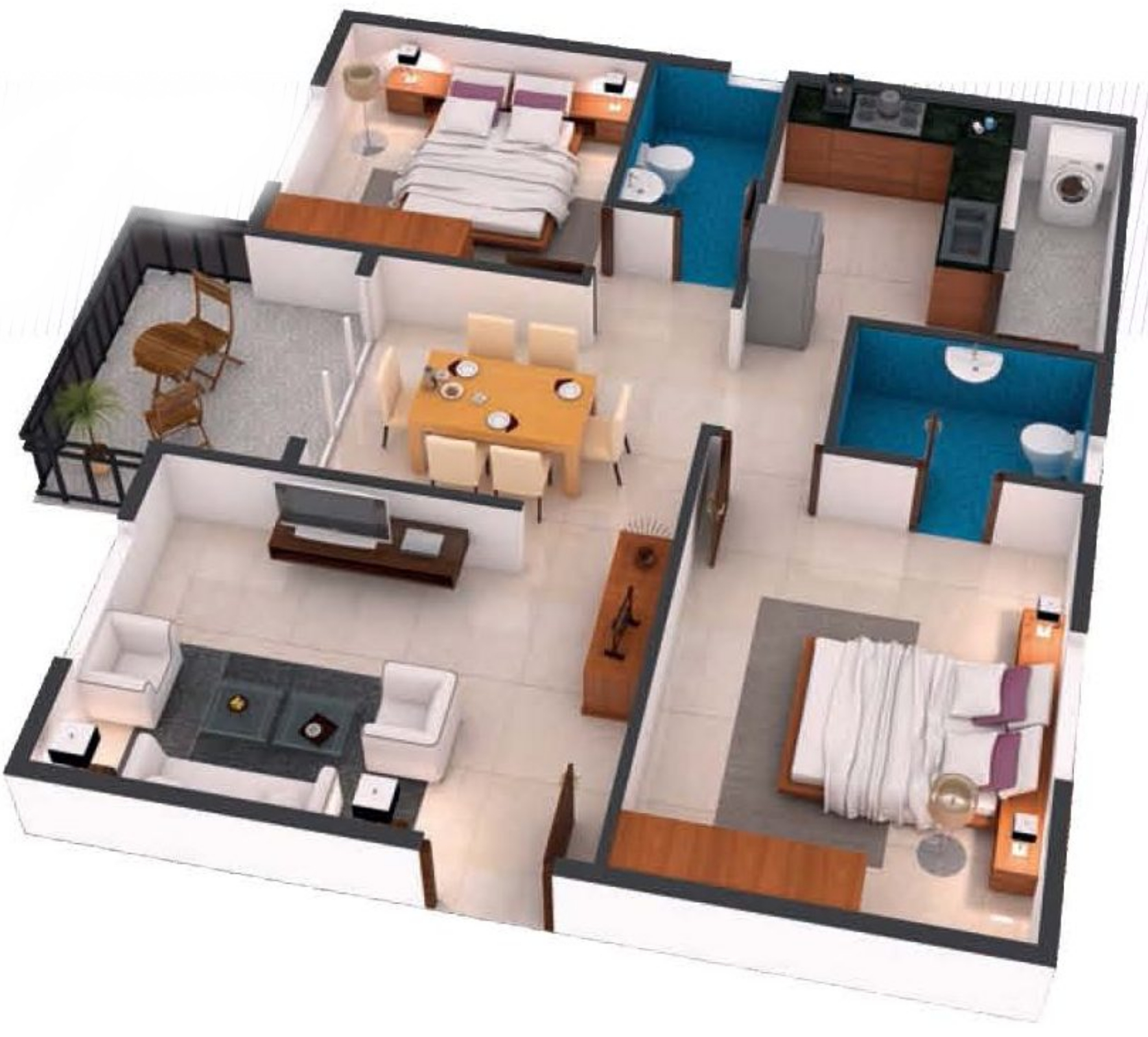 3DFloorPlan of Ruchira Iris