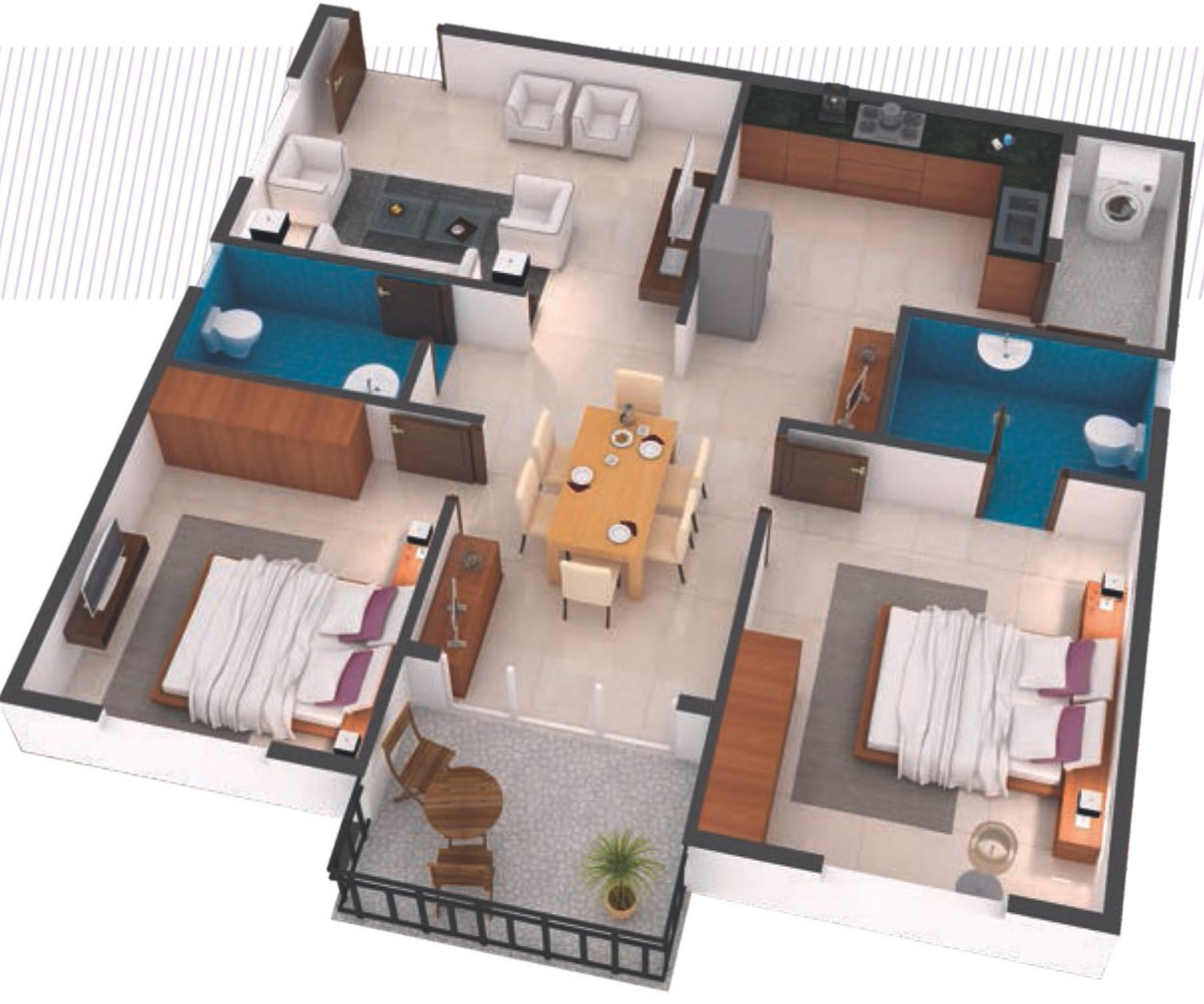 3DFloorPlan of Ruchira Iris