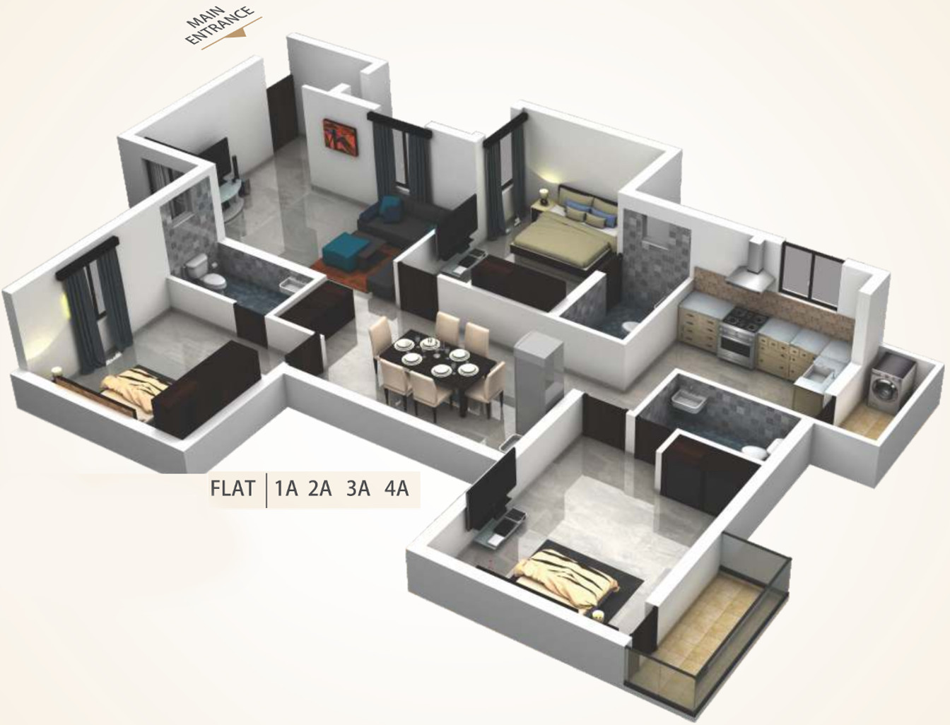 3DFloorPlan of Nu Tech Tech Athulyam