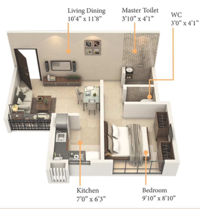 3DFloorPlan of Royal Pristo