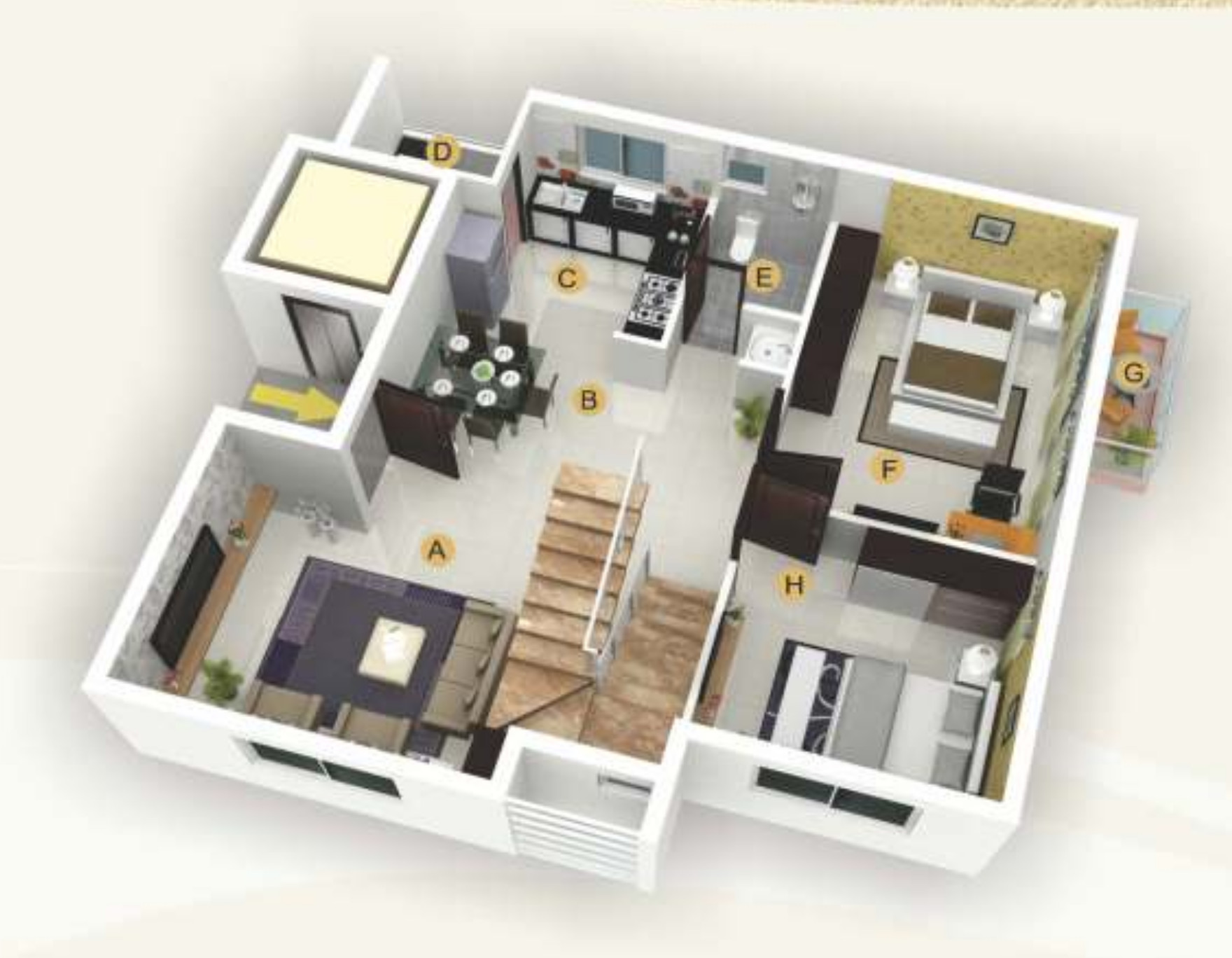 3DFloorPlan of Raja Melrose