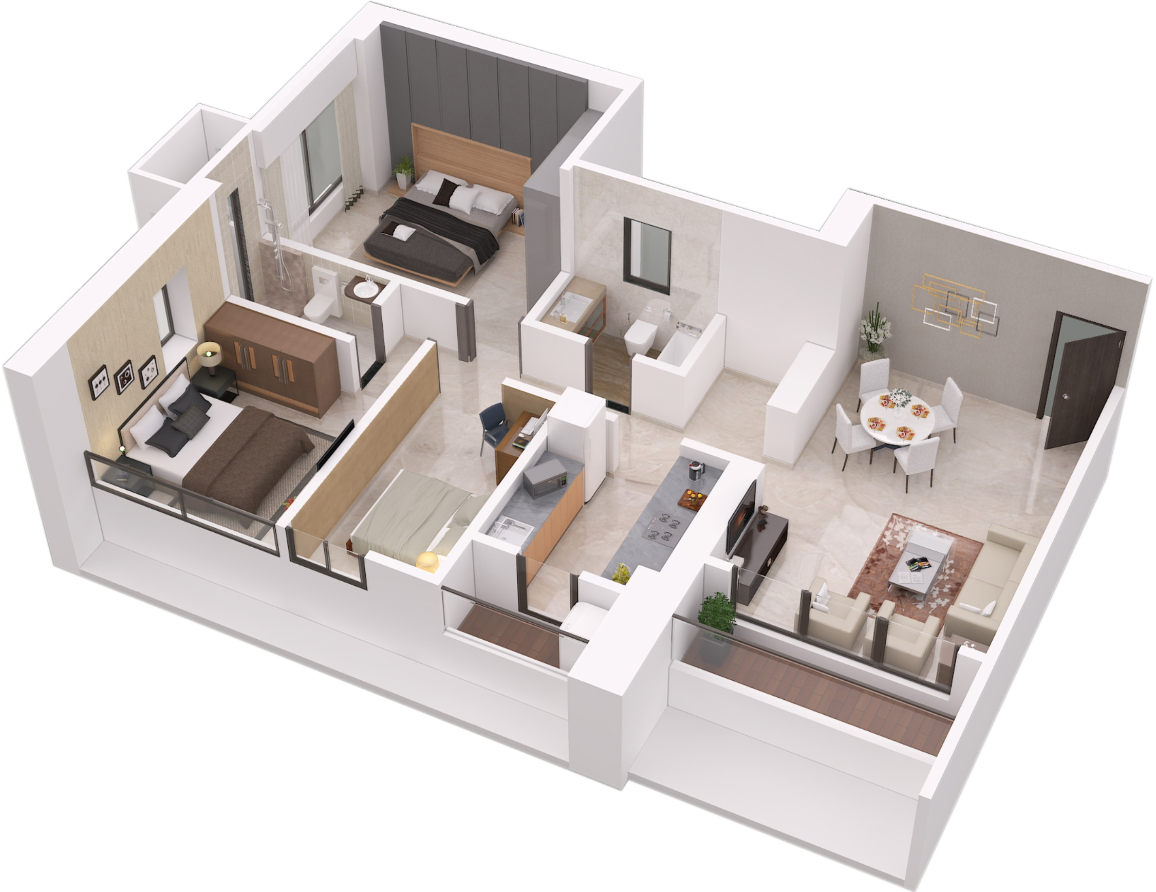 3DFloorPlan of Richa Park Mist
