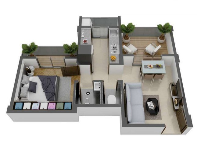3DFloorPlan of Sai Prasad Garden Phase 2