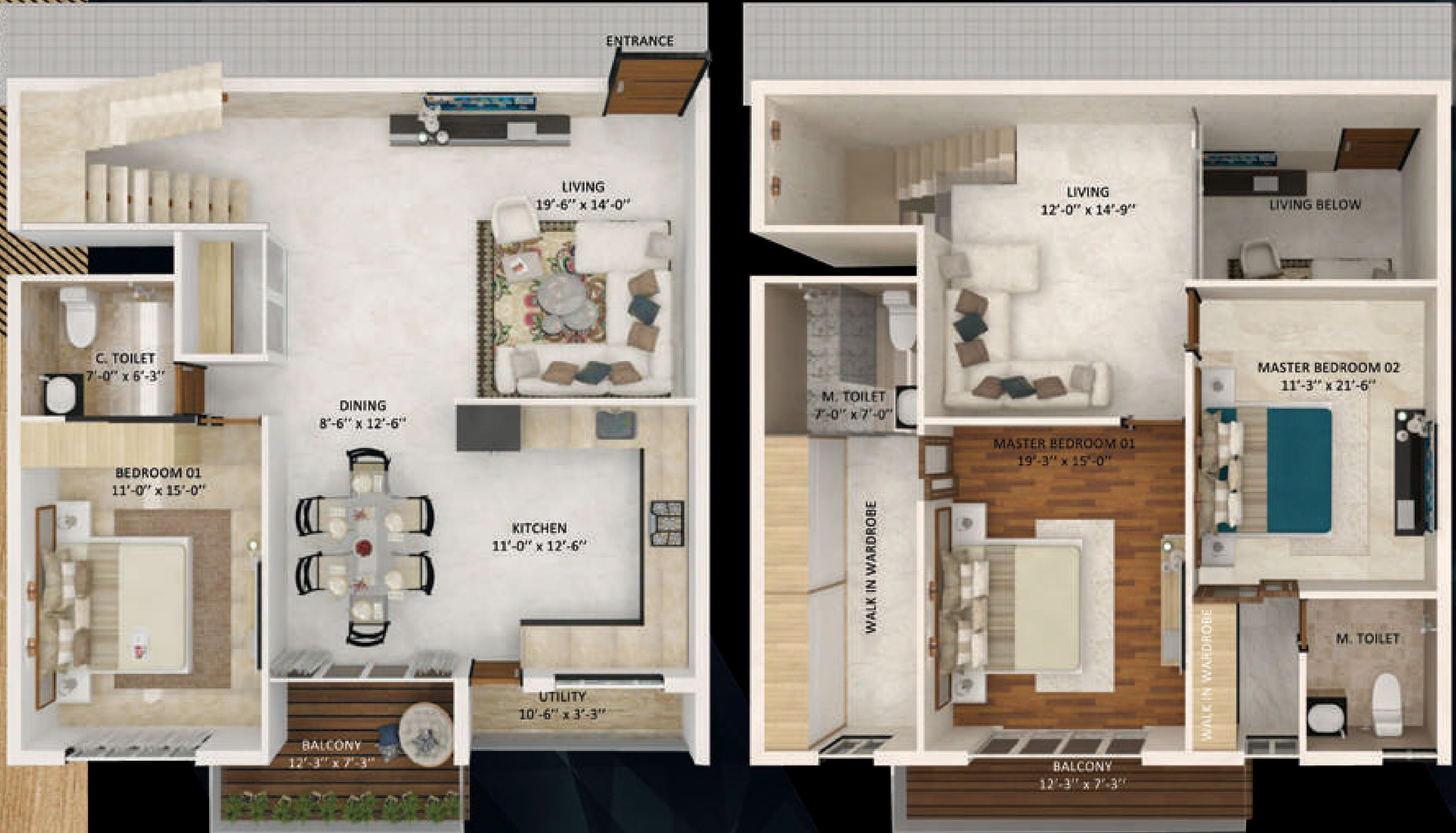 Duplex Floor Plan