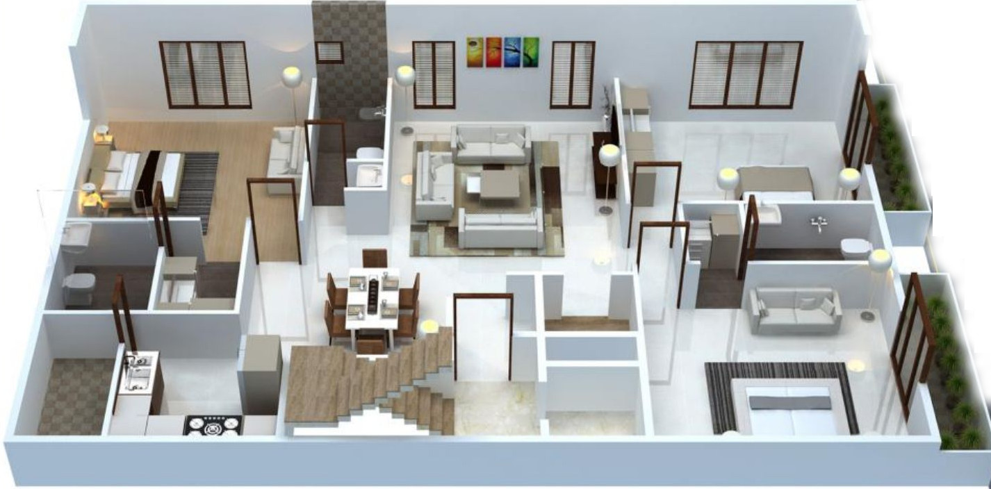 3DFloorPlan of Tirumala Kare Gruham