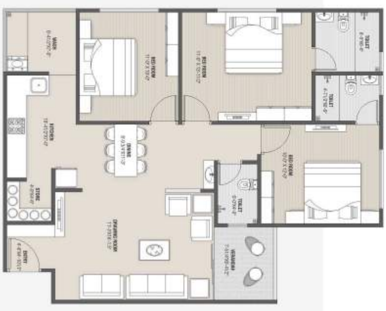 3DFloorPlan of Shlok Mirabel