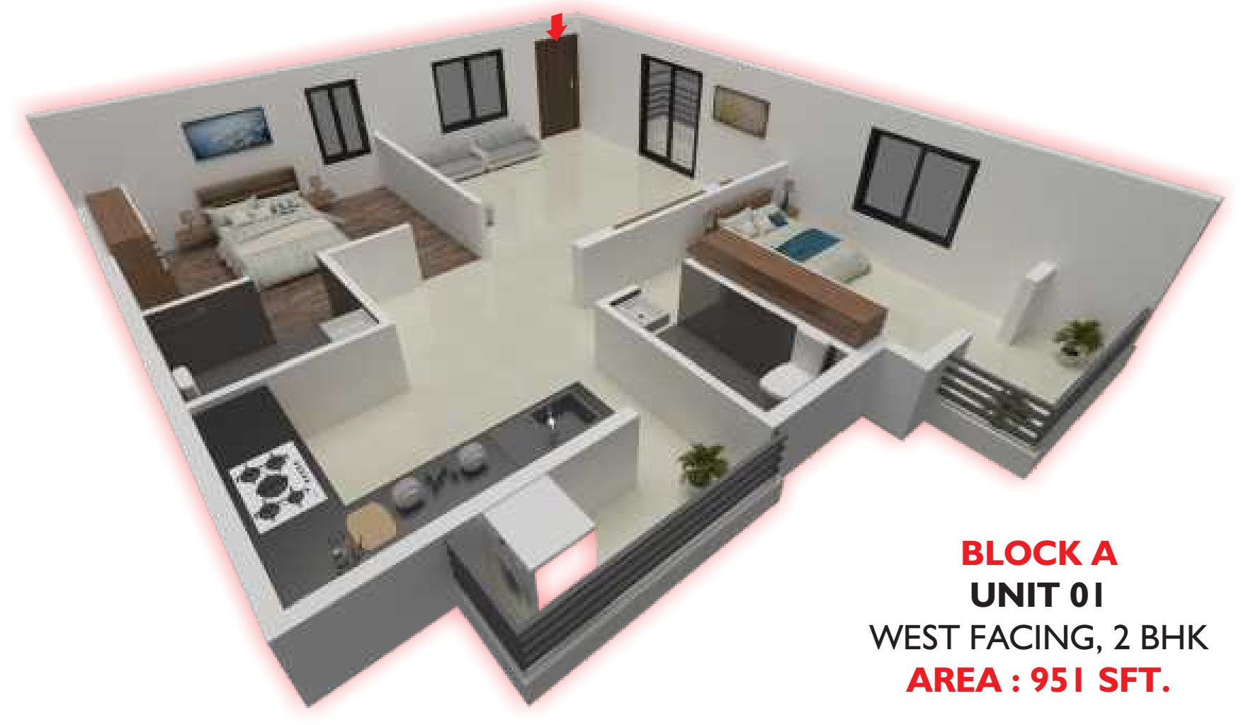 3DFloorPlan of OSNC Nandini Green Field