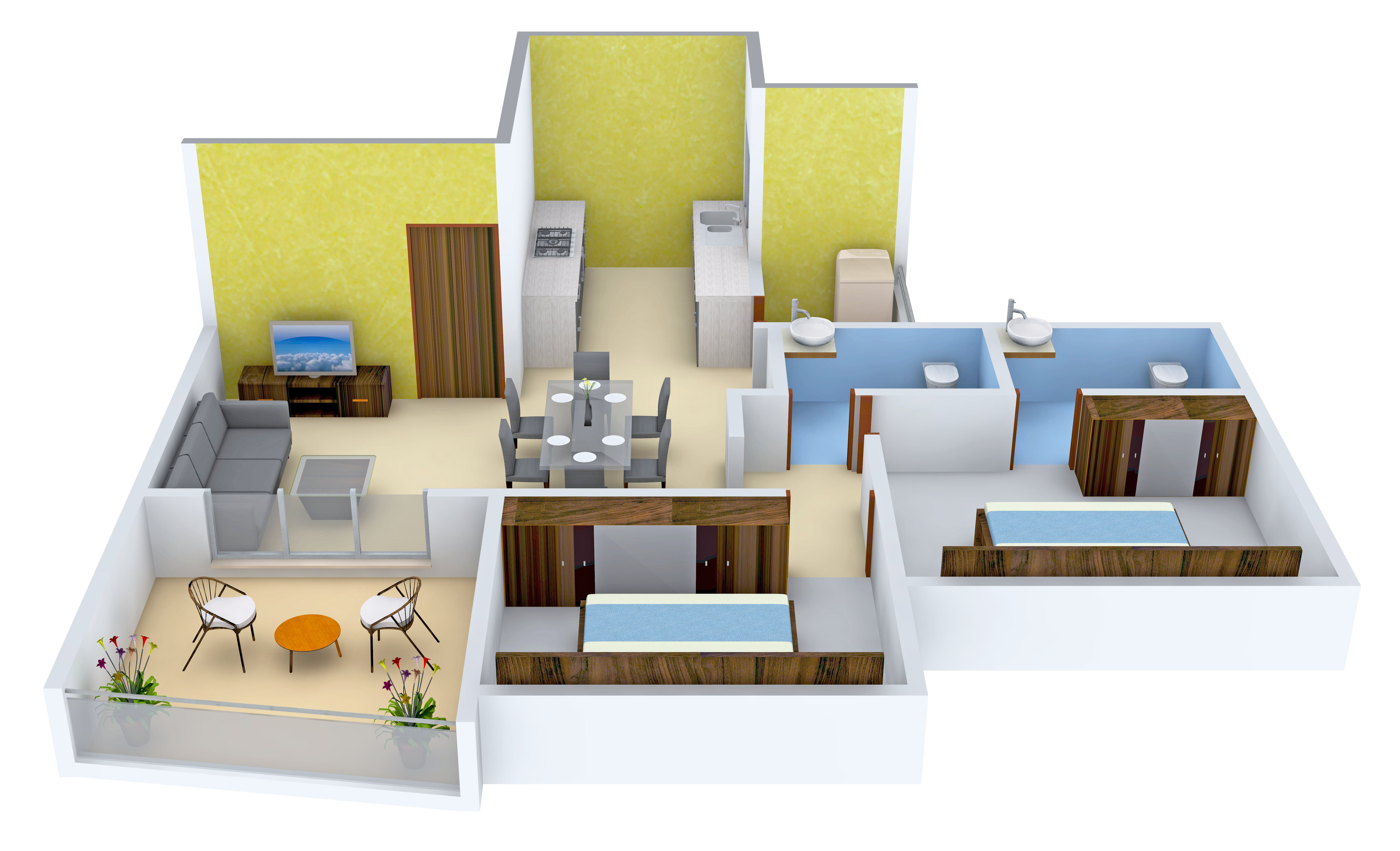 3DFloorPlan of Rahul Arcus Phase III Bldg C