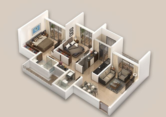 3DFloorPlan of Regency Anantam Phase III