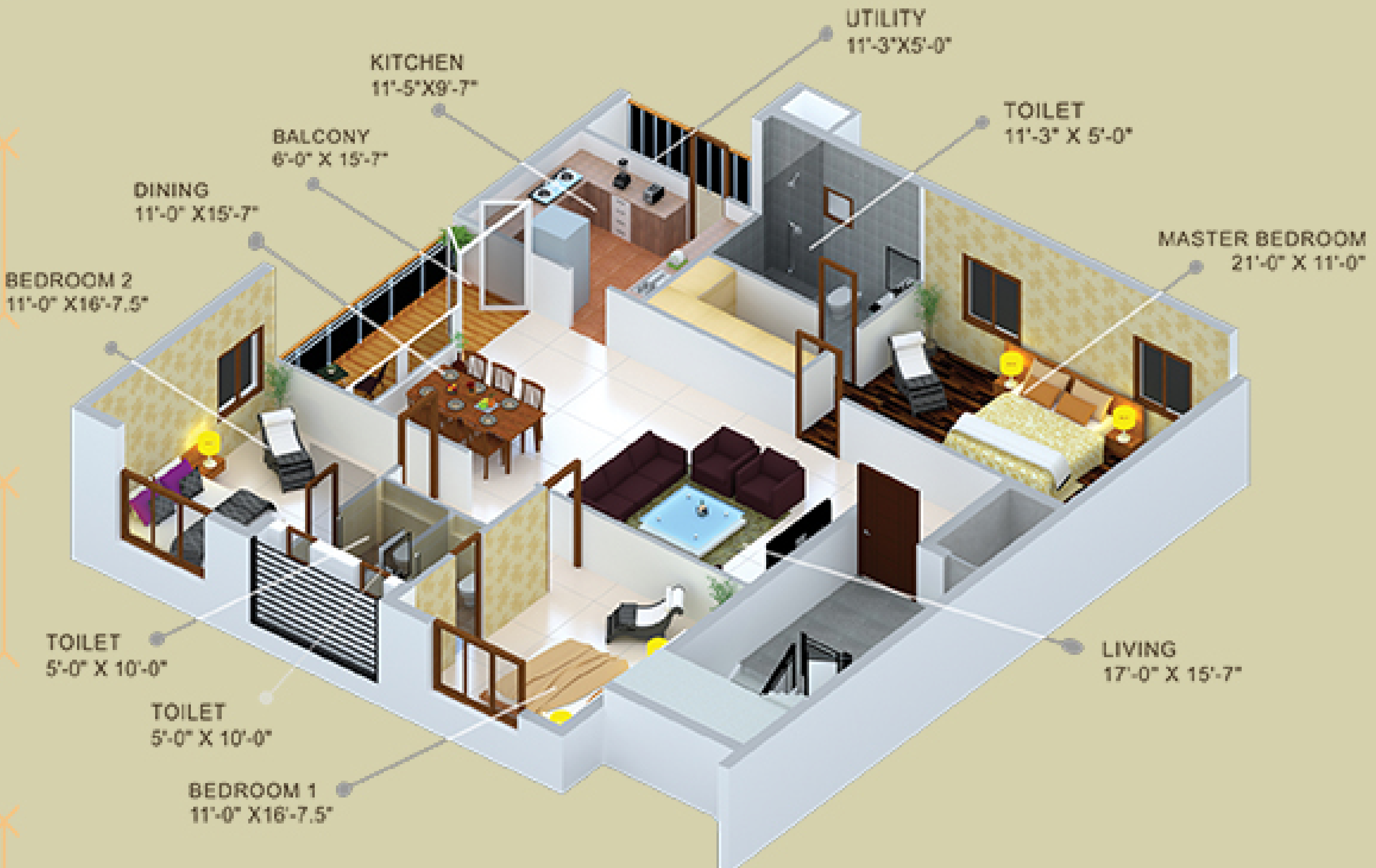 3DFloorPlan of Sanbrix Elvira