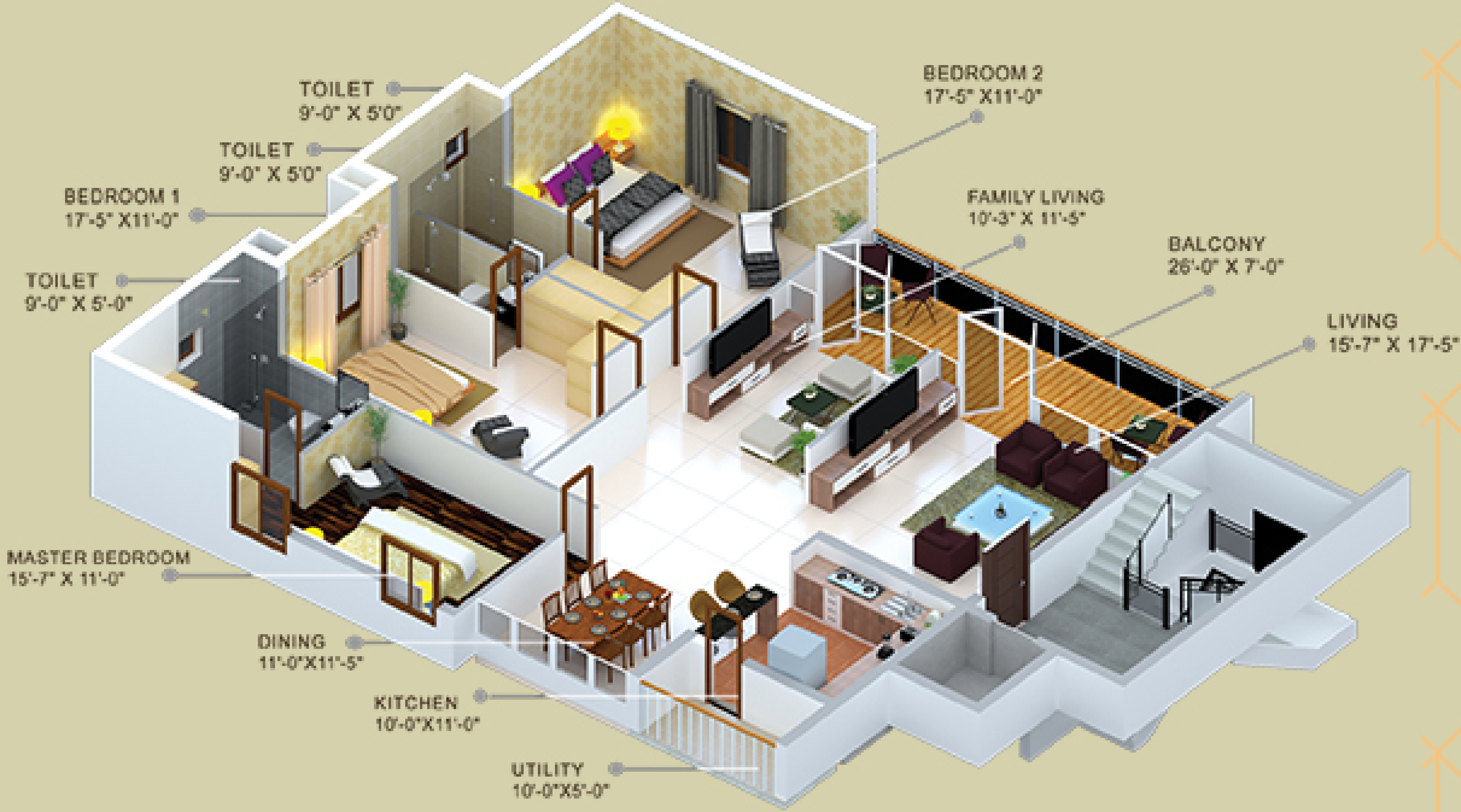 3DFloorPlan of Sanbrix Elvira
