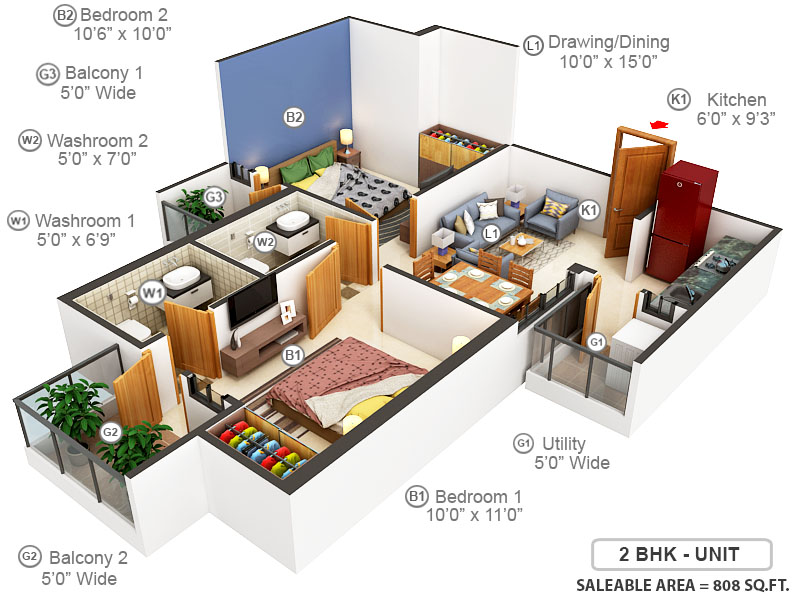 3DFloorPlan of Mehak Jeevan
