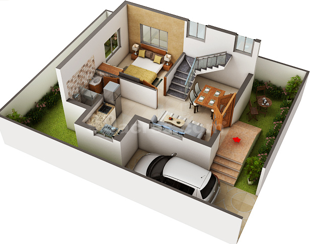 3DFloorPlan of Evanie Infrastructure Nature City Villa