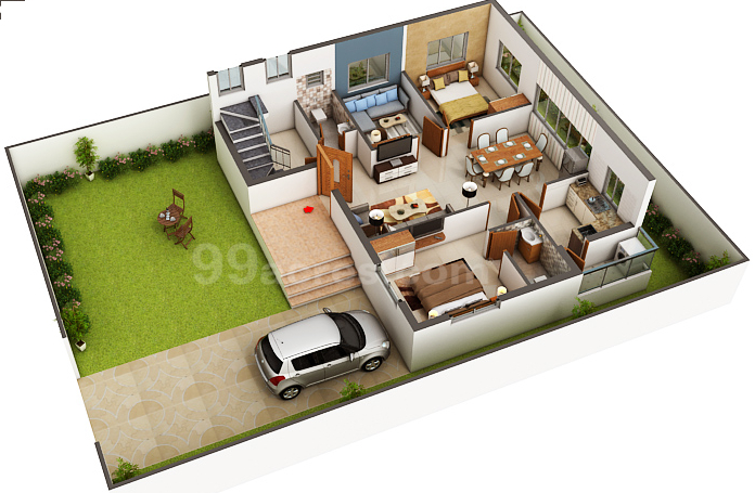 3DFloorPlan of Evanie Infrastructure Nature City Villa