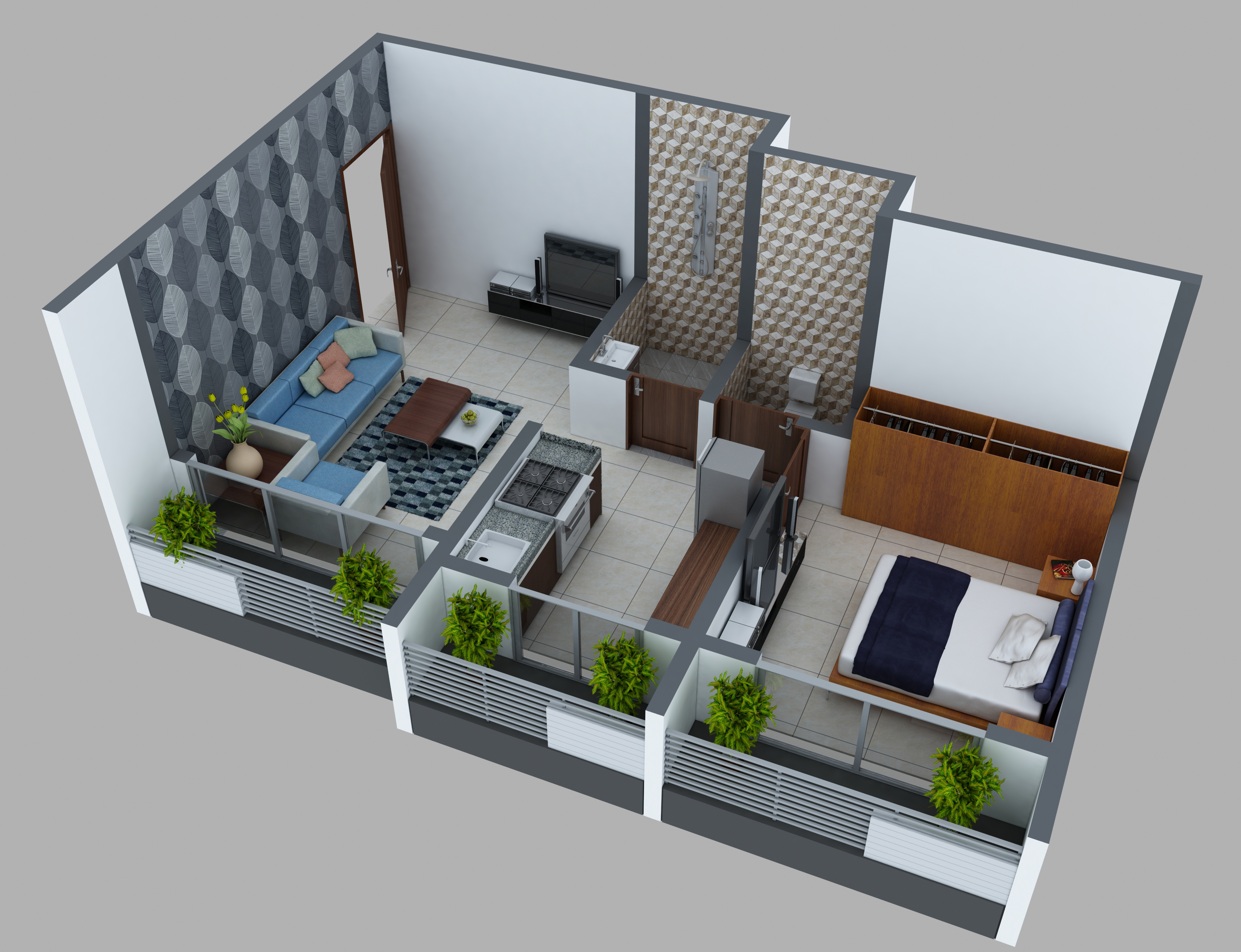 3DFloorPlan of Nine Star Landmark