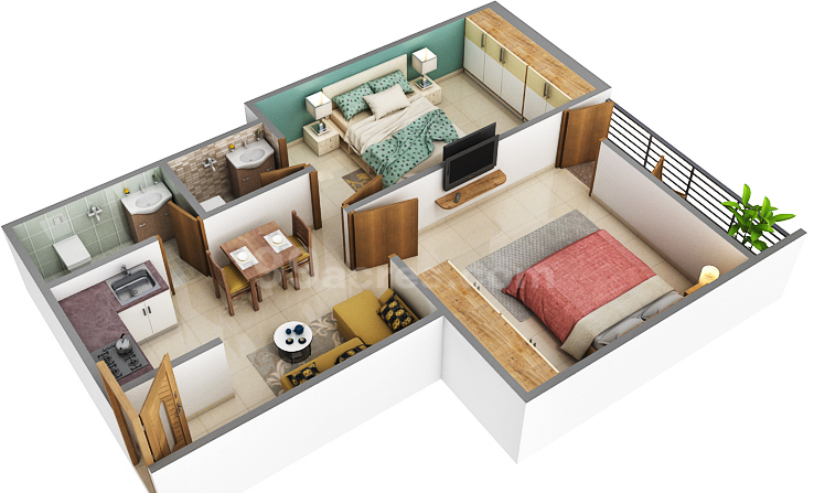 3DFloorPlan of Sarada Durga Enclave