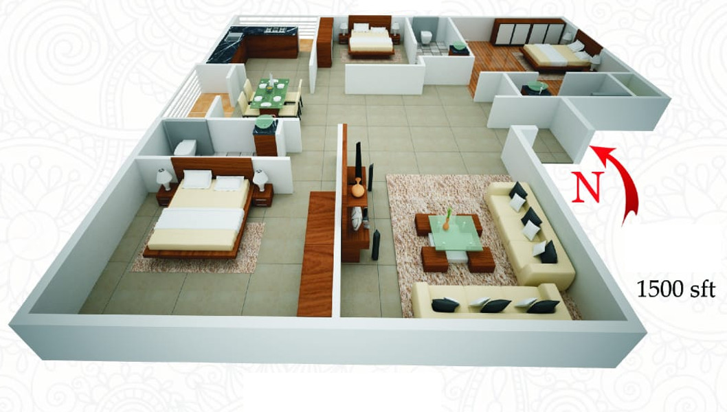 3DFloorPlan of Brightway Divine
