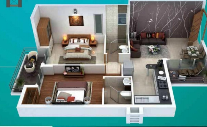 3DFloorPlan of Ratan Pearls Phase II