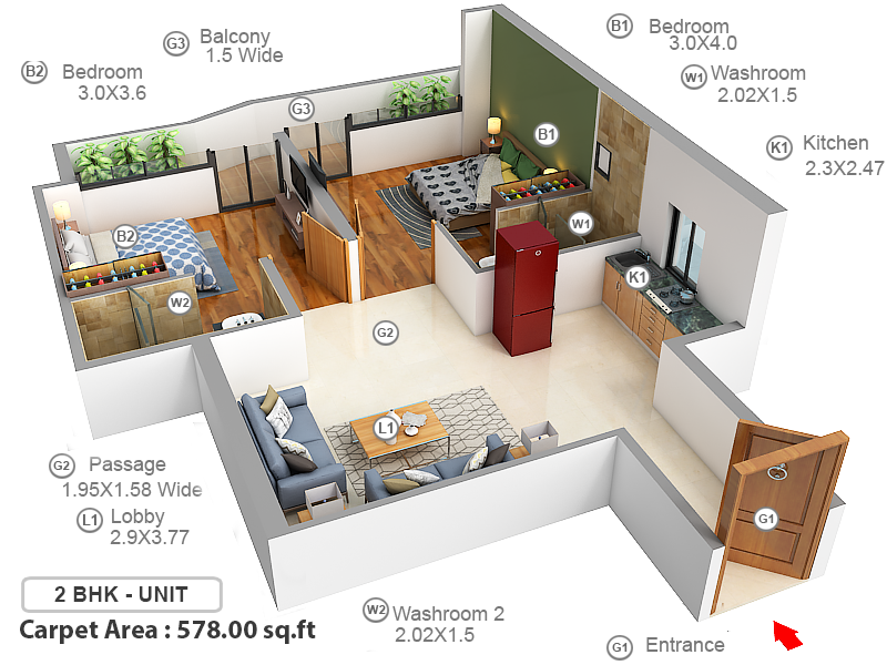 3DFloorPlan of Pyramid Heights