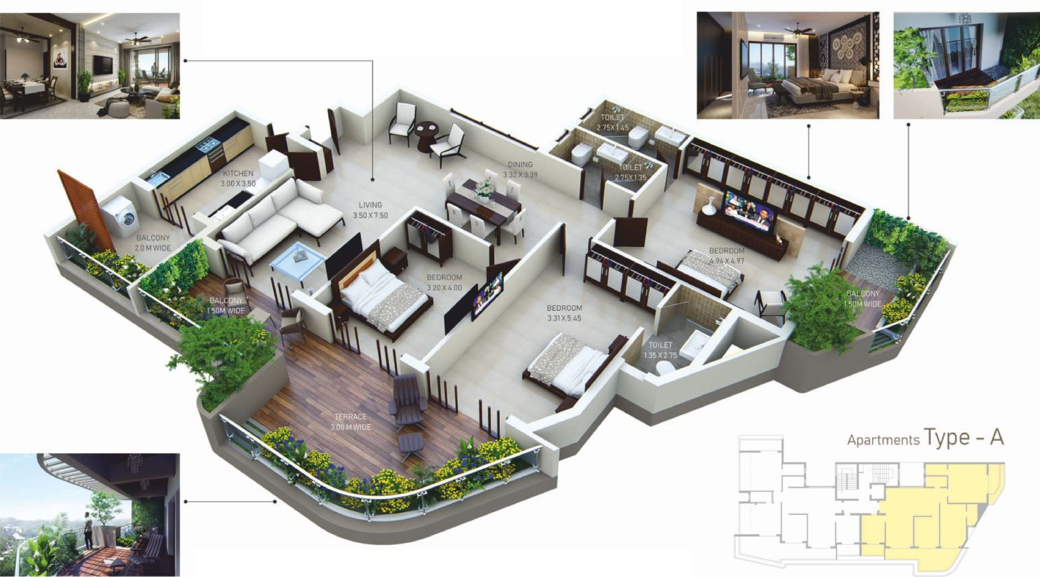 3DFloorPlan of Kuber Kubers Sthira