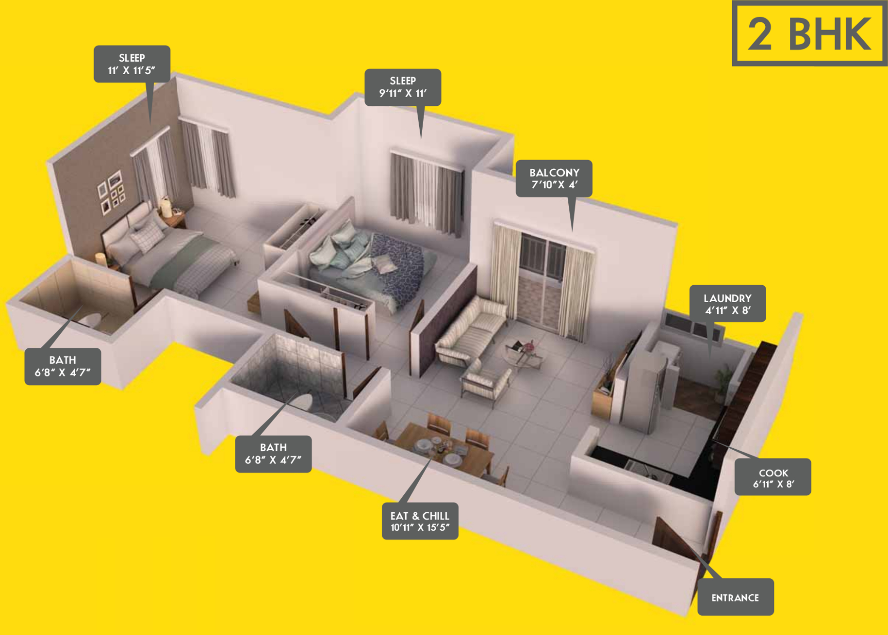 3DFloorPlan of Provident MYHOMEMYLIFE