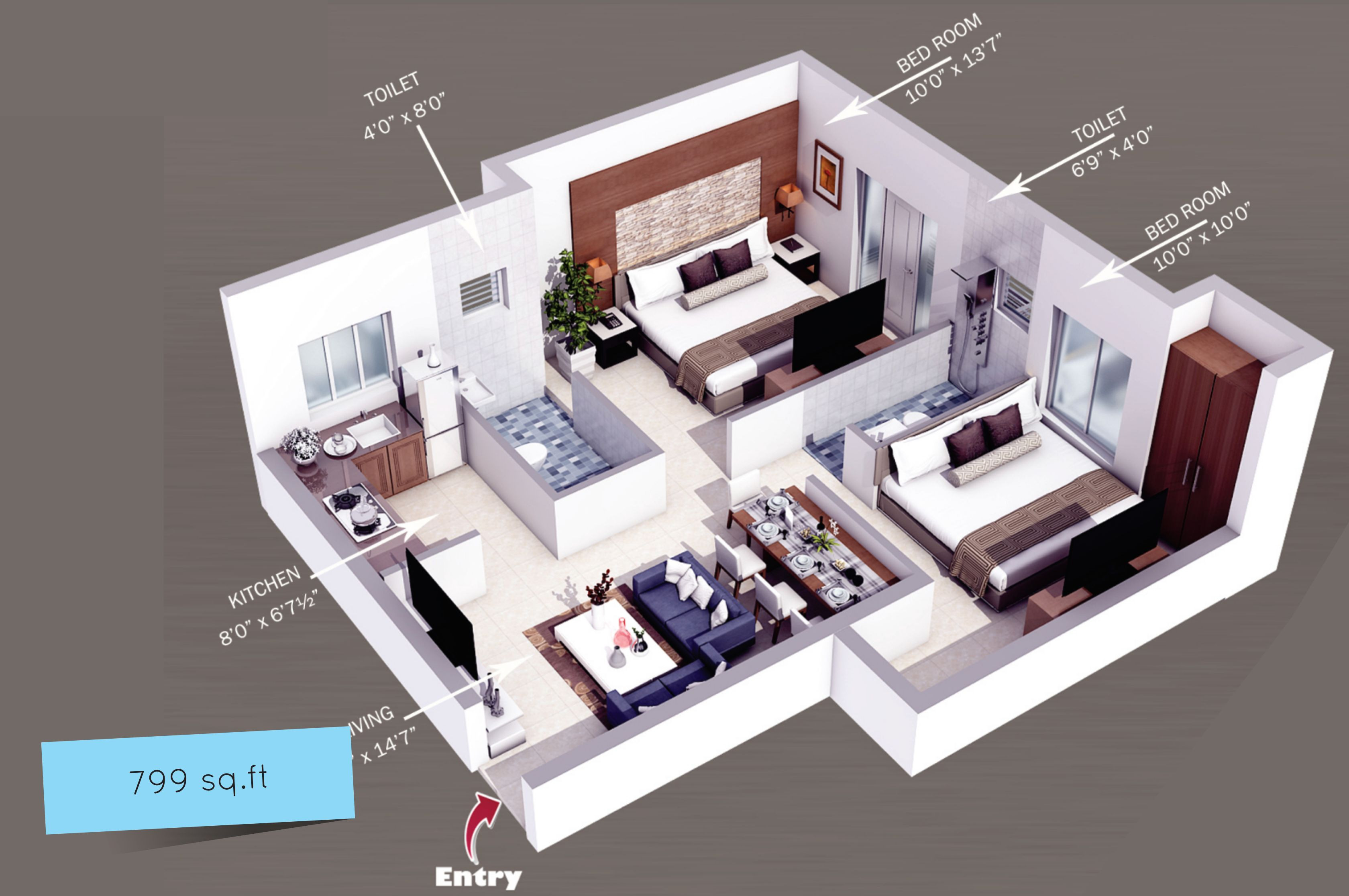 3DFloorPlan of Creations Manchester