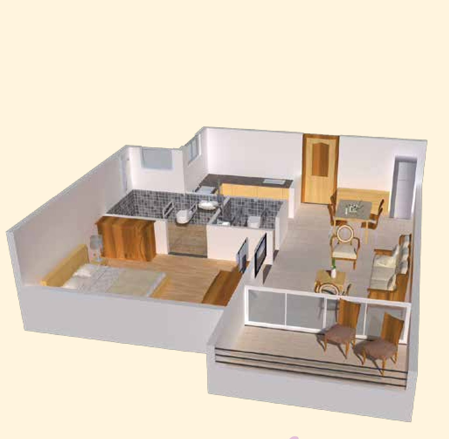 3DFloorPlan of Tapovan Solace