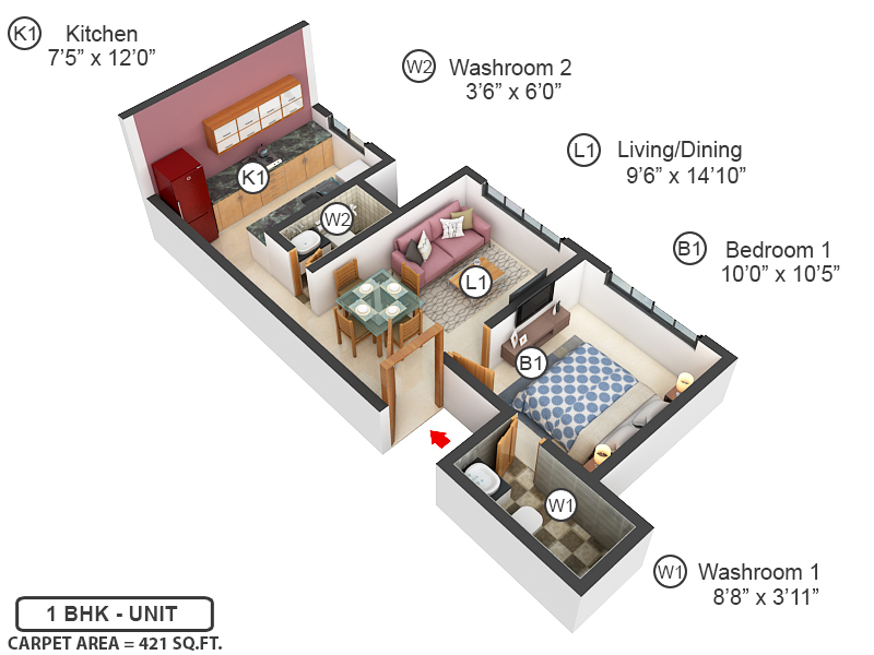 3DFloorPlan of Kamla Jainson