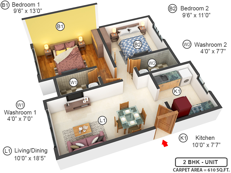 3DFloorPlan of Kamla Jainson