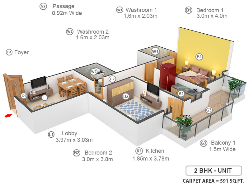 3DFloorPlan of Pyramid Pride