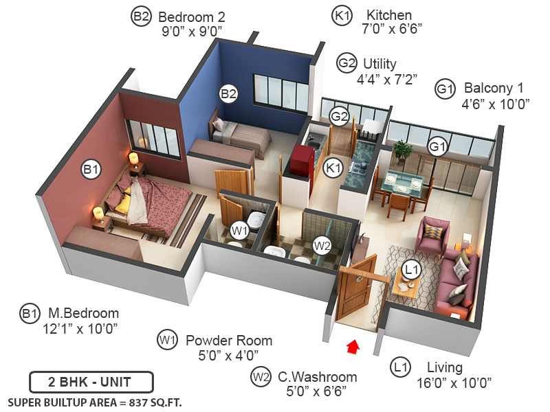 3DFloorPlan of Concorde Auriga