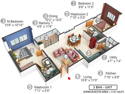 3DFloorPlan of Concorde Auriga
